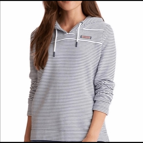 Vineyard Vines Tops - Vineyard Vines Navy and White Striped Hoodie